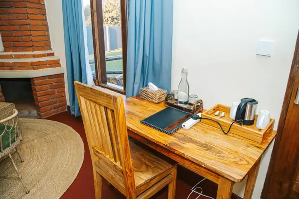 Writing desk by the window